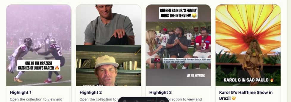 Saved public Snapchat Highlight covers available from a Profile