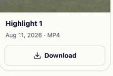 Snapchat media item details and its browser download button